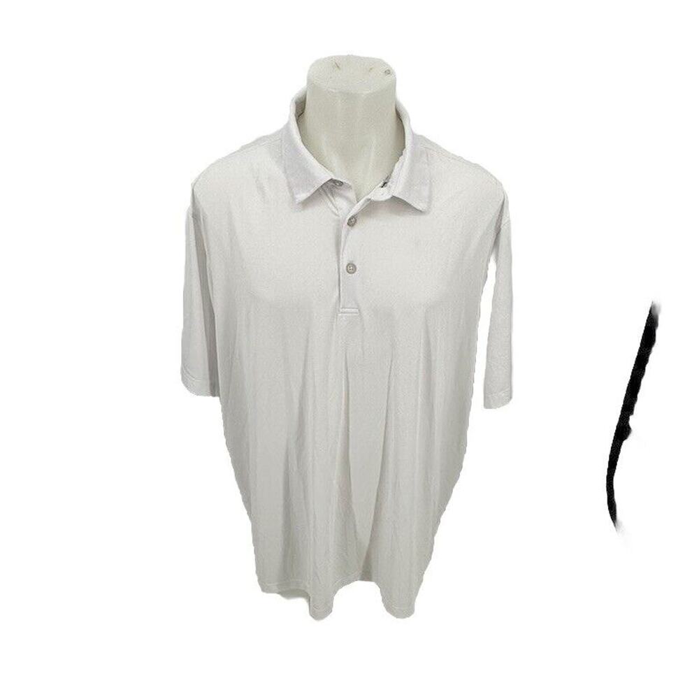 Walter Hagen Polo Shirt Men XXL Solid White Golf Stretch Short Sleeve EF100